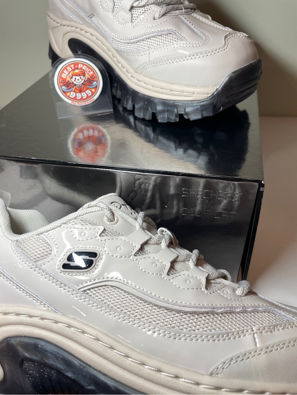 NWT Skechers - Size 9 - Women's Doja Cat - Doja'Lite Shine Off White Sneakers - Picture 6 of 10